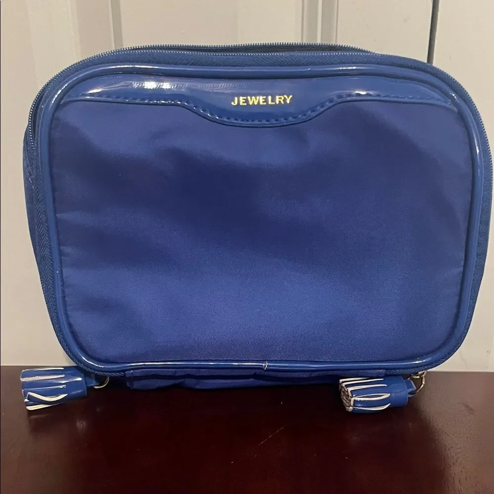 Kate Landry Blue Travel Jewelry Bag Case NWOT